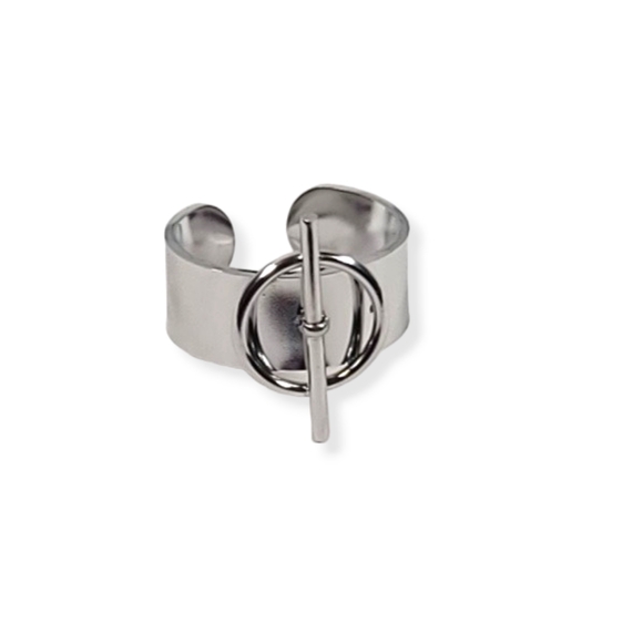 New! Stainless Steel Ring For Women Silver Color Wide Rings. One size - Picture 4 of 4